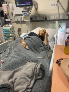James in Hospital. Credit: British Liver Trust