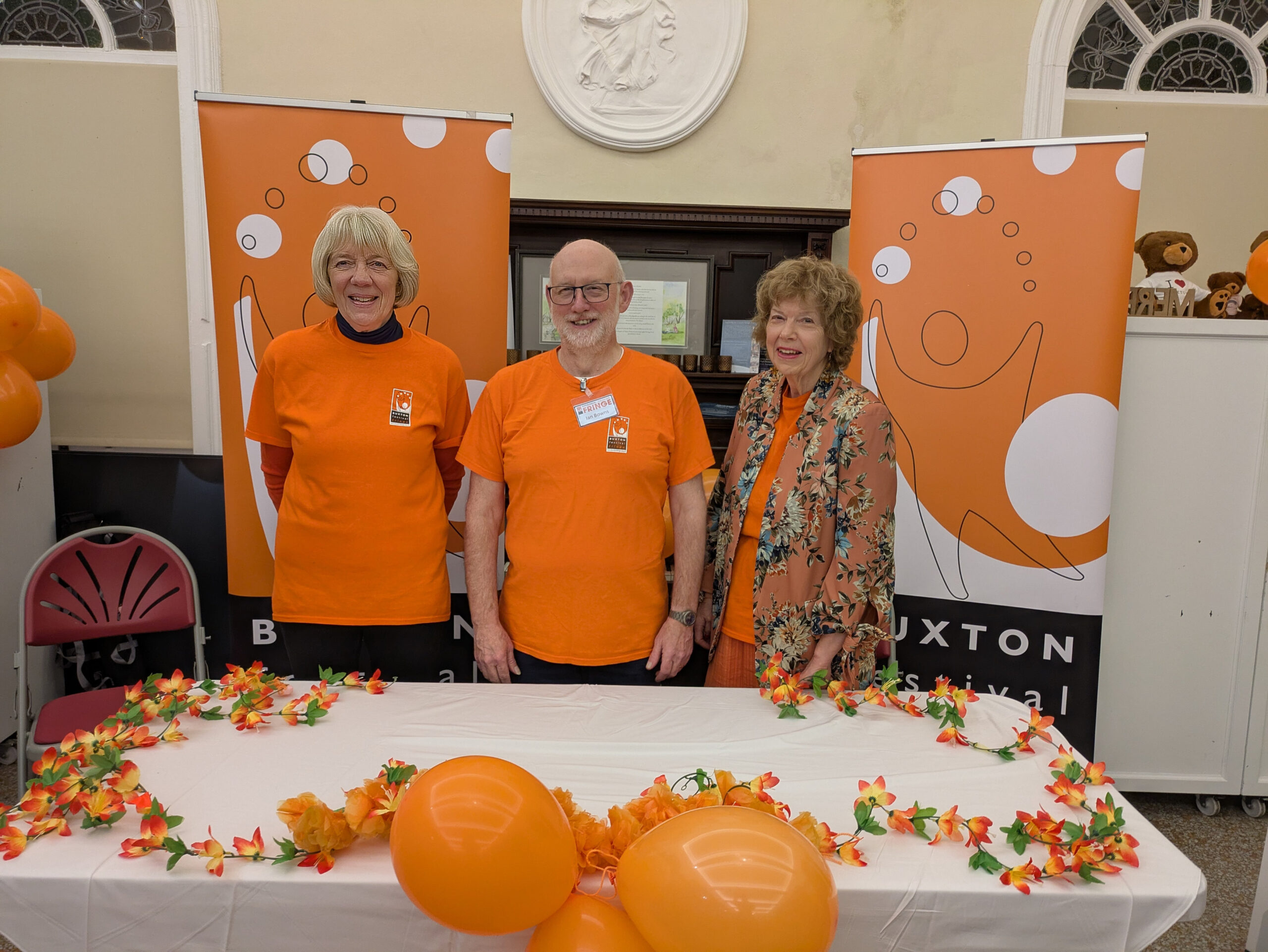 from l-r: Julie Alexander, Ian Bowns and Sandra Jowett at the AGM. Credit: Buxton Fringe