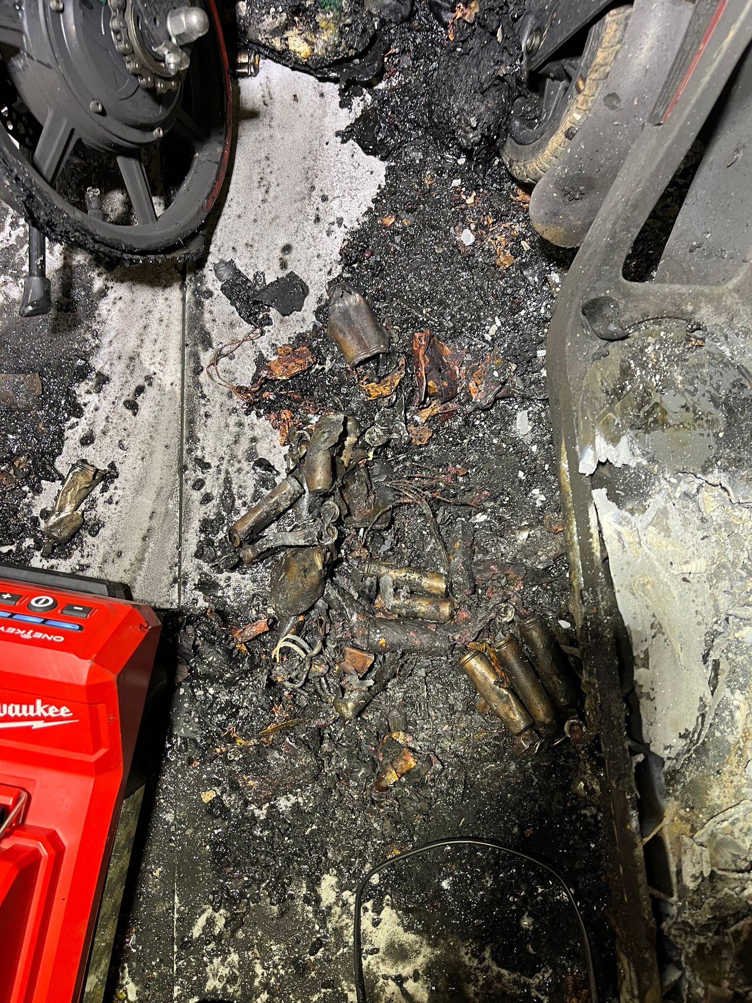 Drakelow lithium battery fire. Credit: Derbyshire Fire & Rescue Service