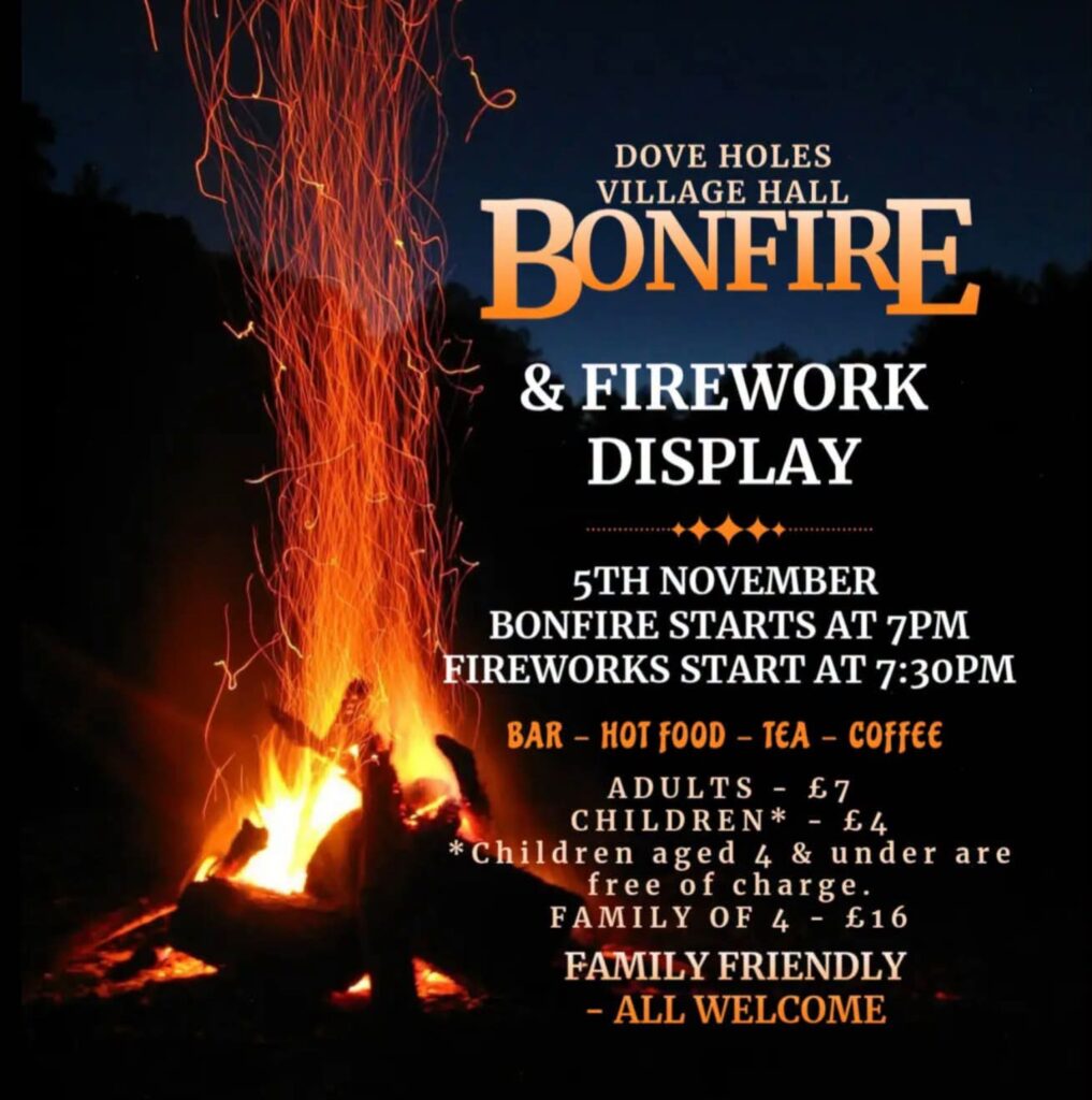 Dove Holes Village Hall Bonfire & Firework Display